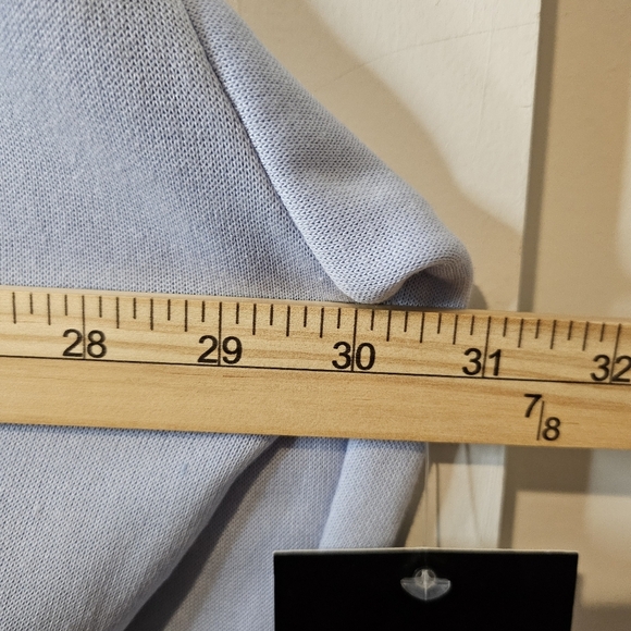 Harper & Ivy Light Sky Blue Los Angeles Drop Sleeve Oversized Cropped Sweater XL - Picture 4 of 8